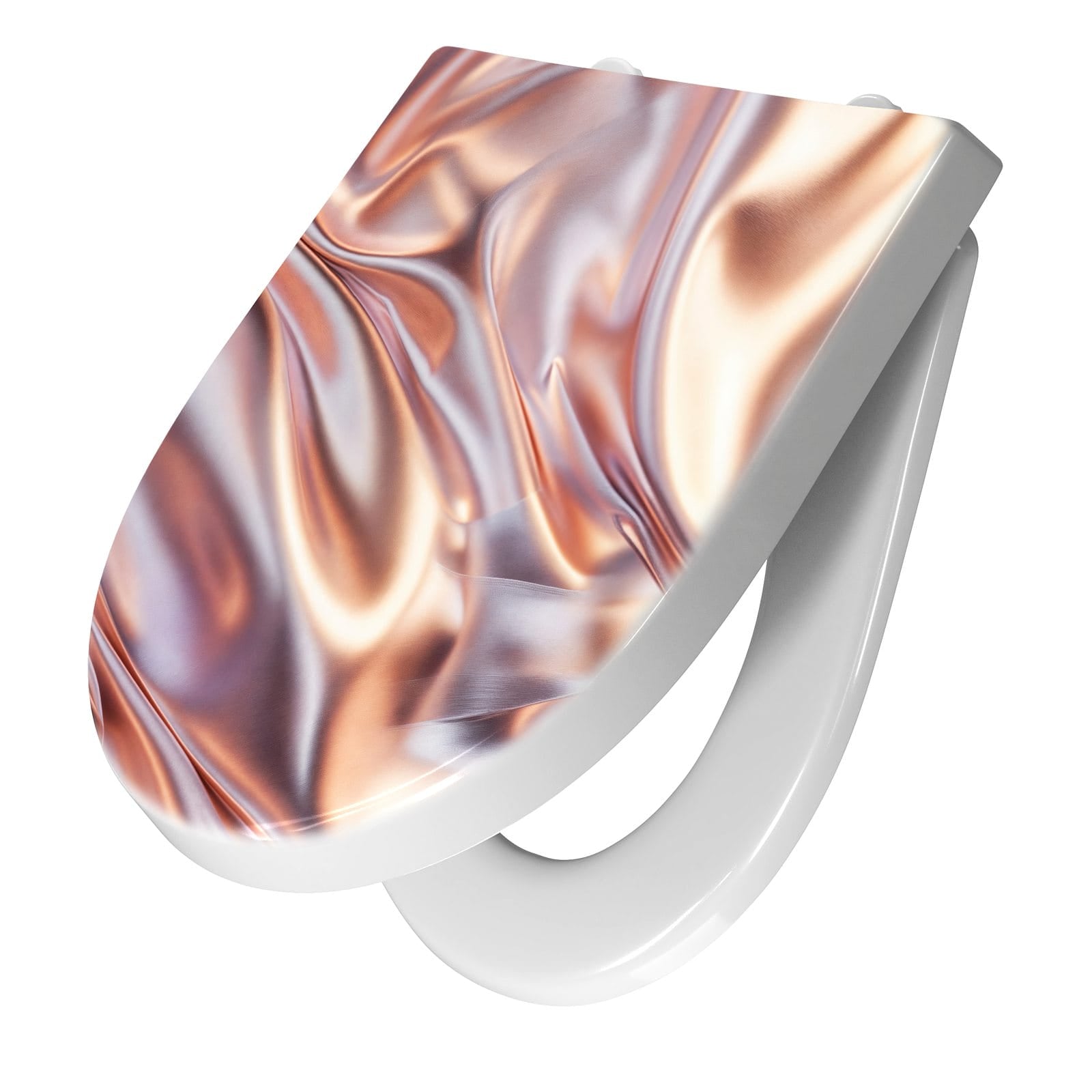 WC-Sitz mit Absenkautomatik Glänzender Stoff