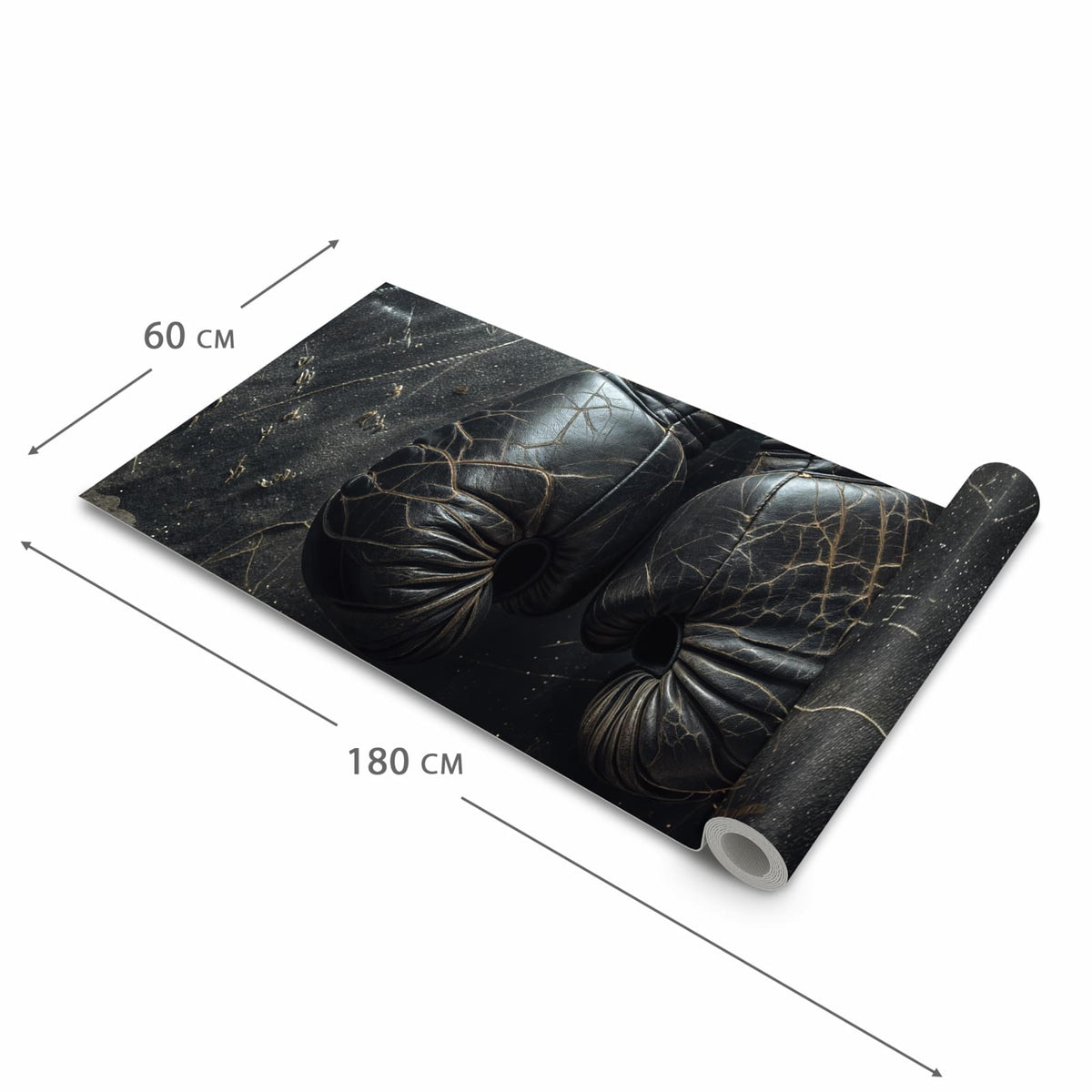 Zeitsparender Küchenläufer mit Motiv Boxhandschuhe Vintage in der Grösse 80x300 cm