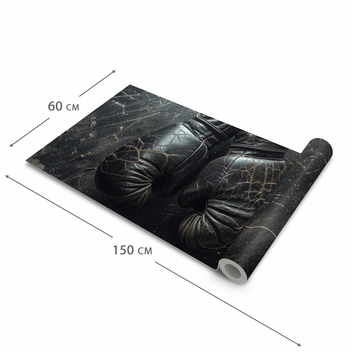 Küchenteppich mit Motiv Boxhandschuhe Vintage in der Grösse 80x300 cm für sichere Aufbewahrung