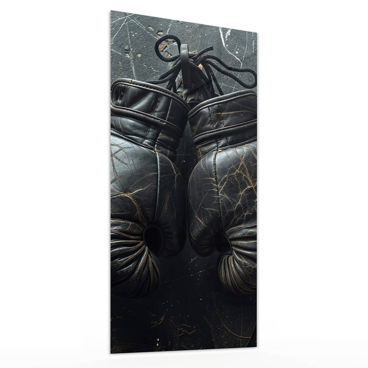 Glasbild Liegende Boxhandschuhe von der Seite, 4 mm Echtglas