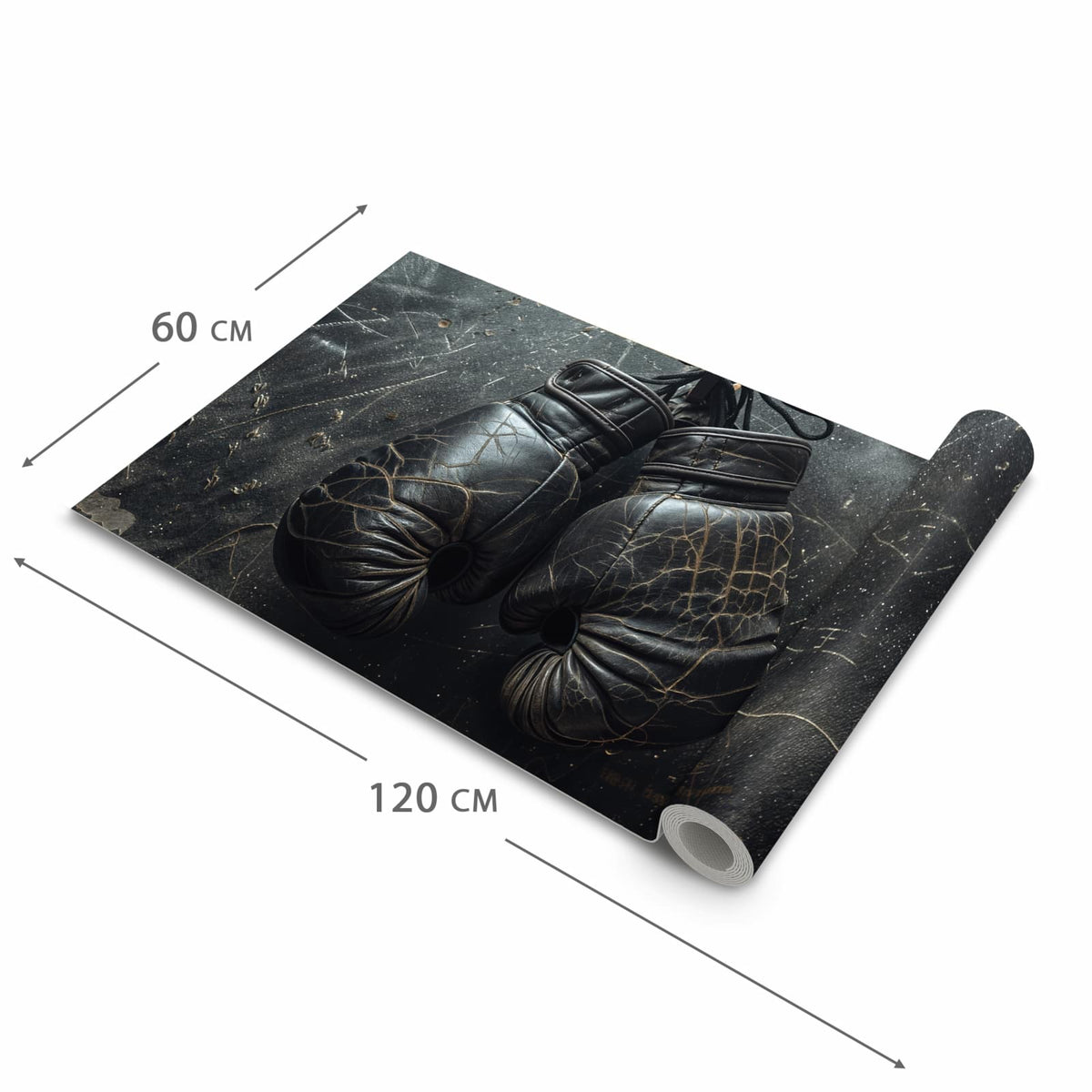 Formstabiler Küchenläufer mit Motiv Boxhandschuhe Vintage in der Grösse 80x280 cm