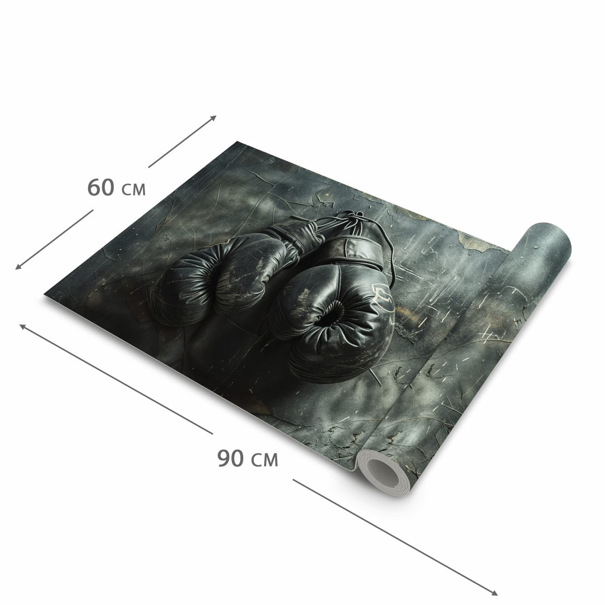 Langlebiger Teppich für Küche mit Motiv Vintage von Boxhandschuhe in der Grösse 80x280 cm