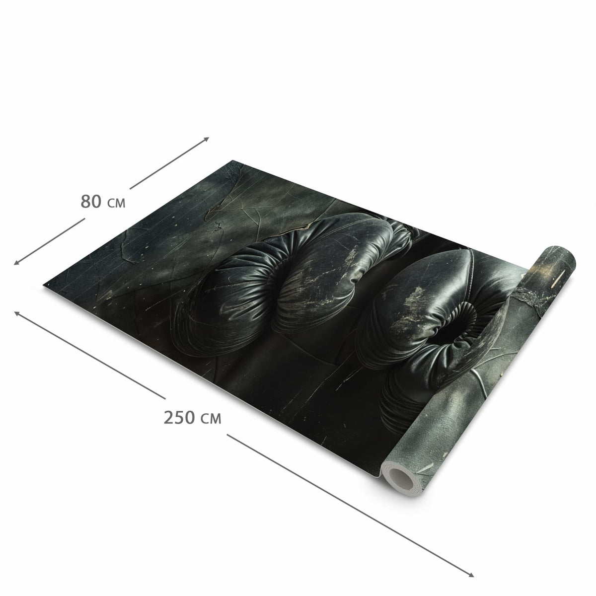 Feuchtigkeitsresistenter Teppich für die Küche mit Motiv Vintage von Boxhandschuhe in der Grösse 80x280 cm