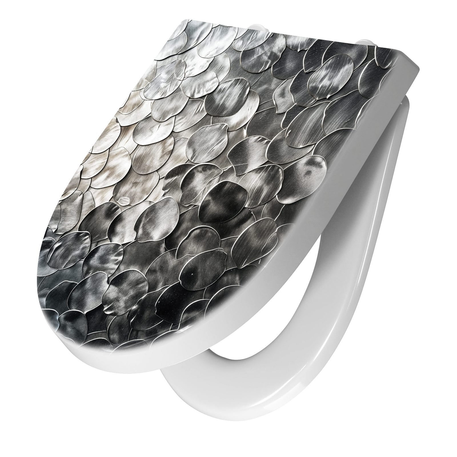 WC-Sitz mit Absenkautomatik Metallic Schuppen