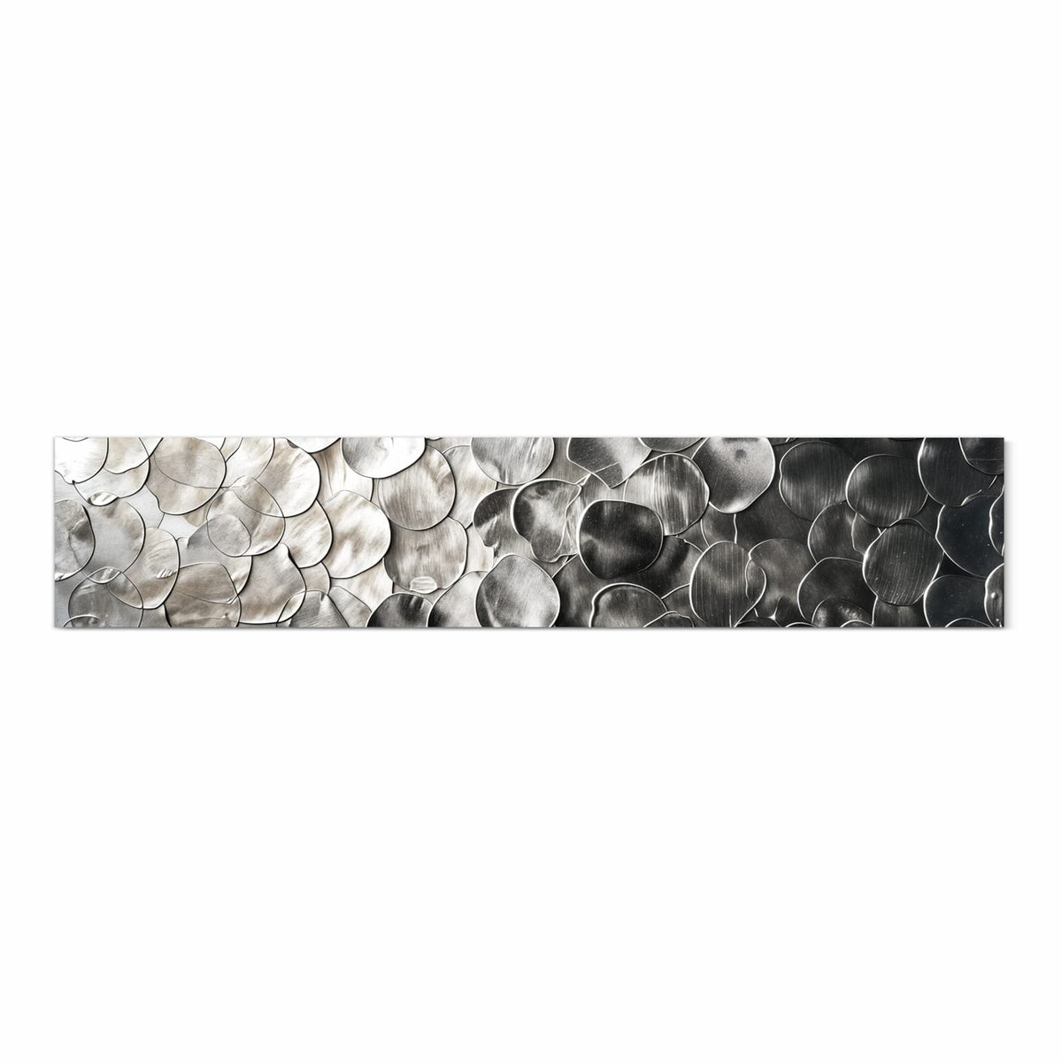 Hygienischer rutschfester Küchenläufer mit Motiv Metallic Schuppen in Frontansicht