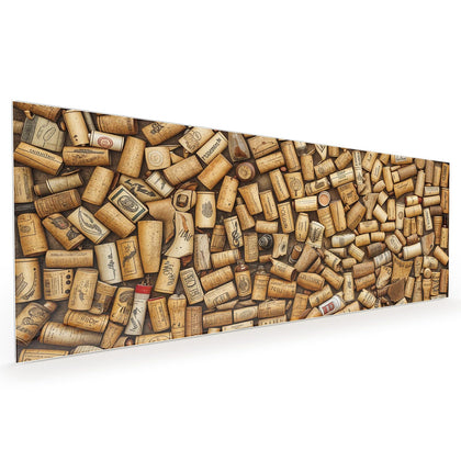 Küchenrückwand mit dem Motiv Weinkorken von oben