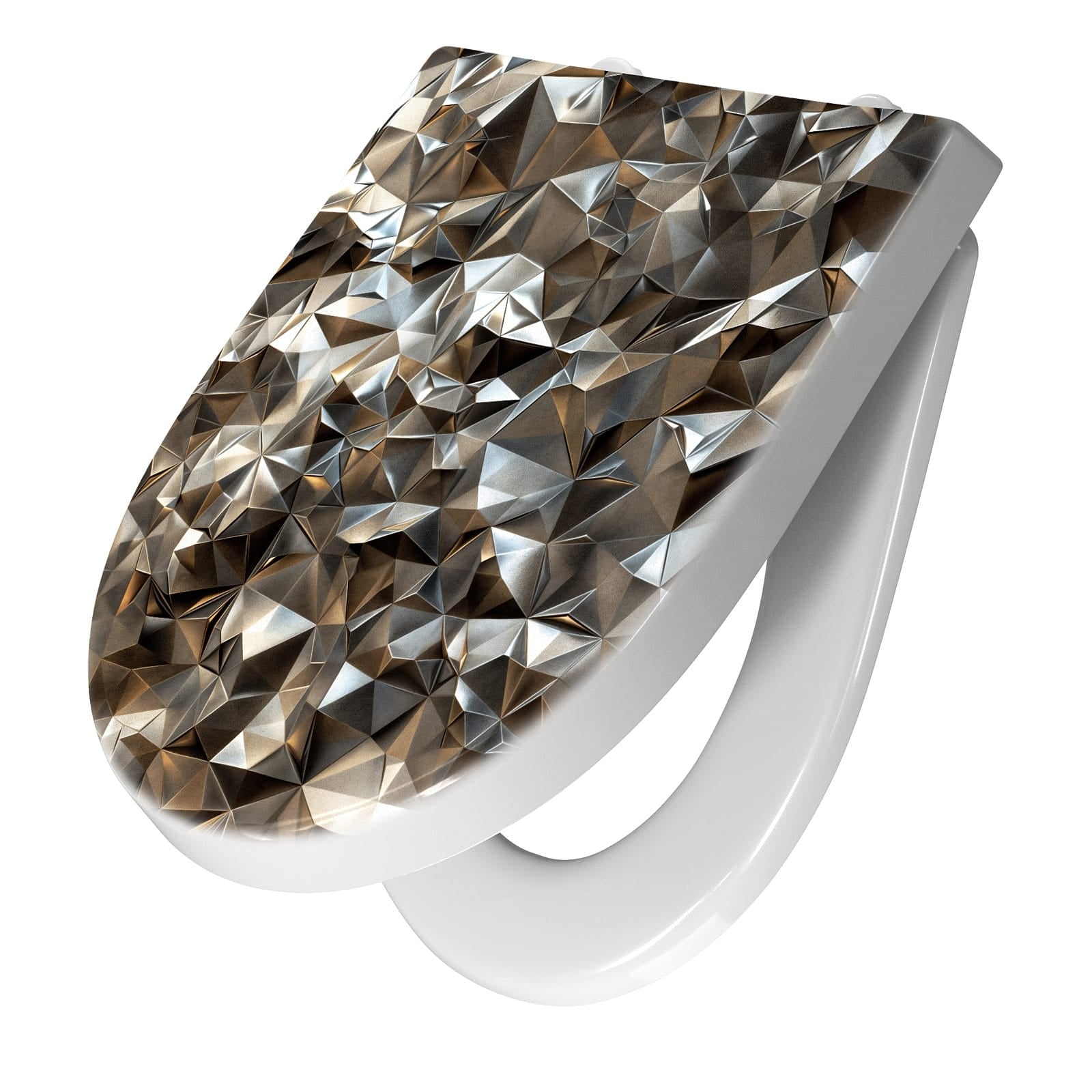 WC-Sitz mit Absenkautomatik Geometrisches Muster