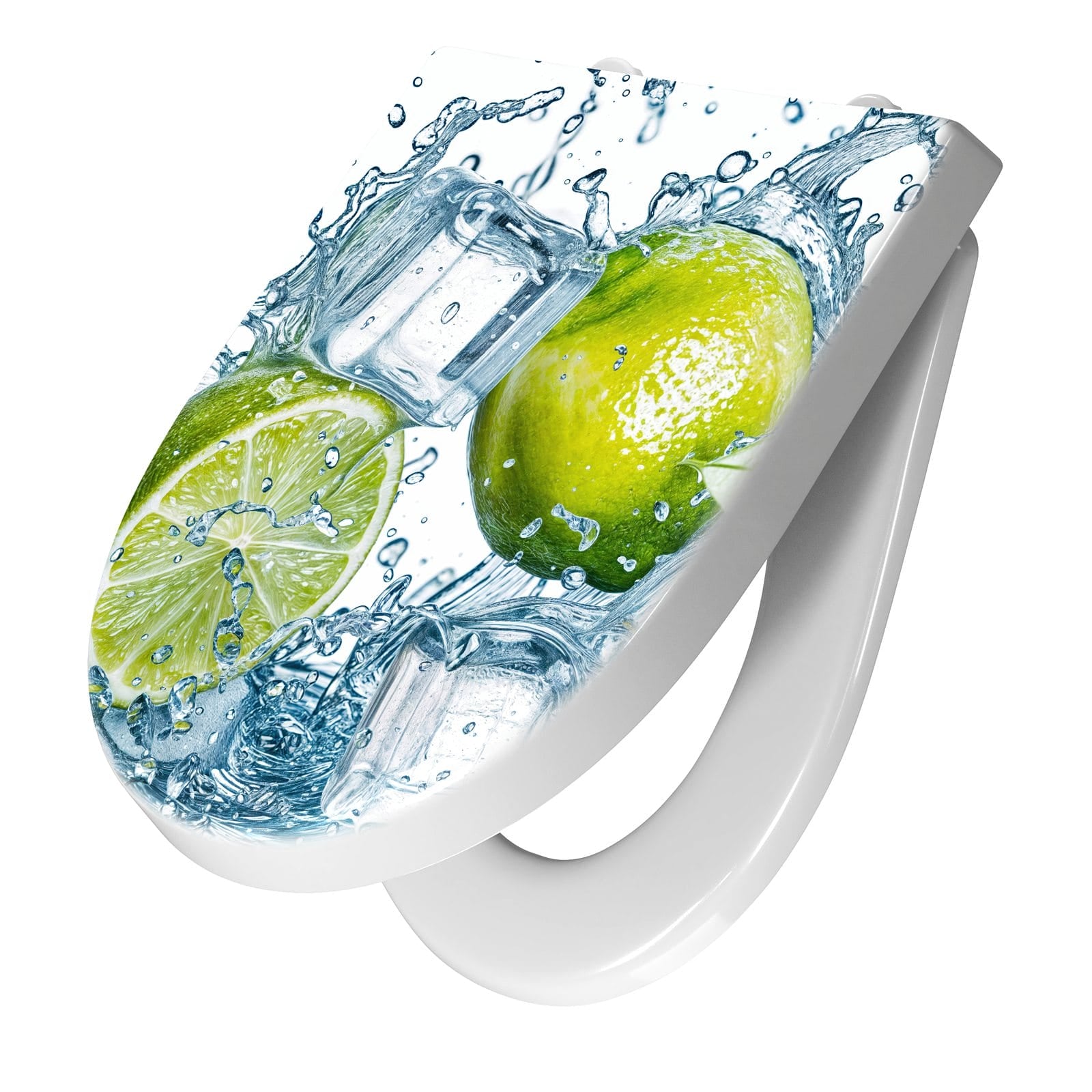 WC-Sitz mit Absenkautomatik Limetten Splashing