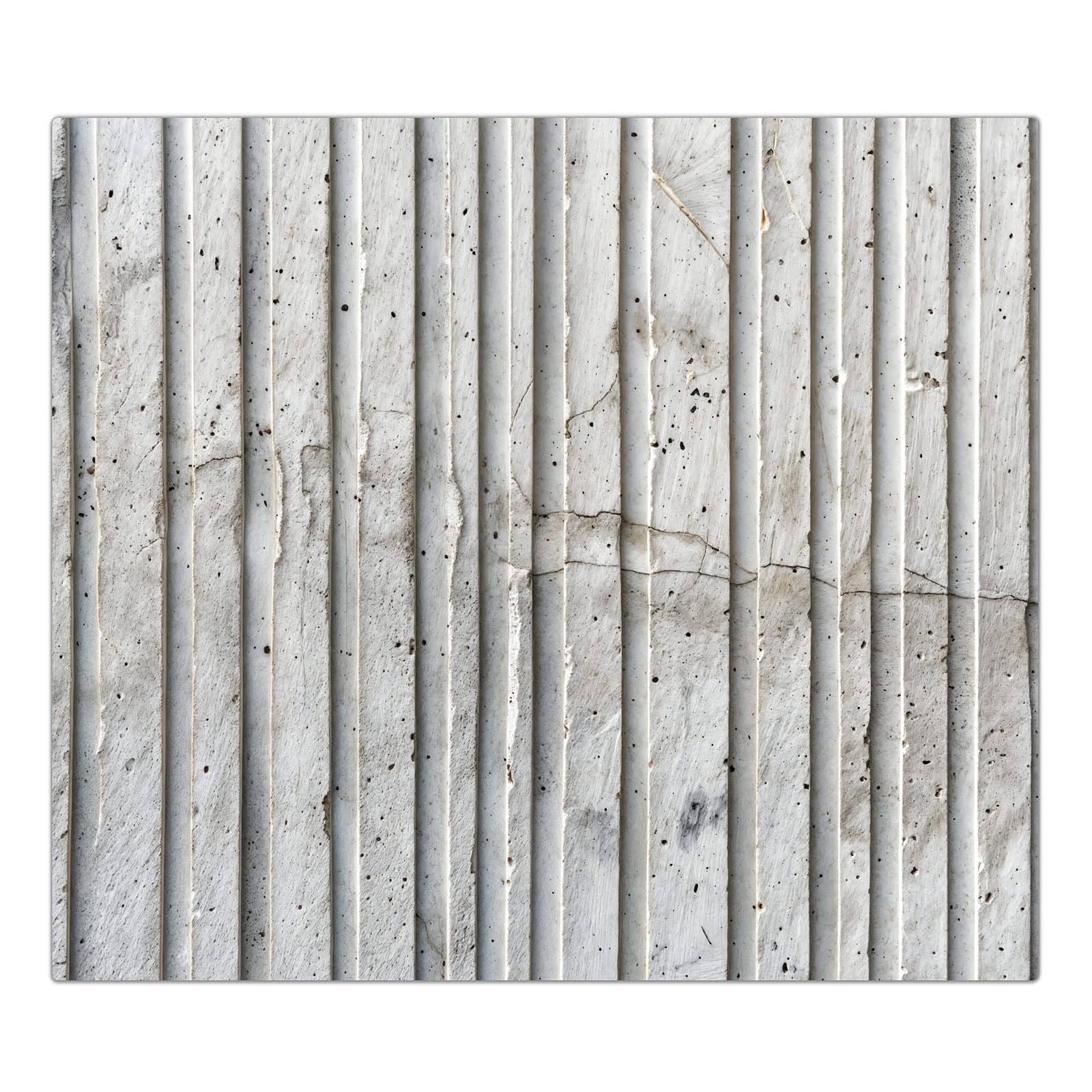 1-teilige Herdabdeckung mit Betonstruktur-Motiv in der Frontansicht #grösse_1-Teilig (60x52cm)