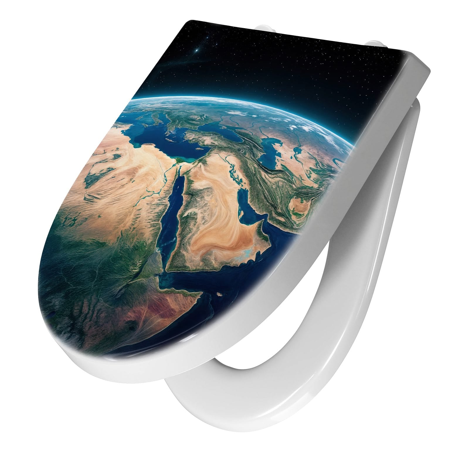 WC-Sitz mit Absenkautomatik Erde aus dem All