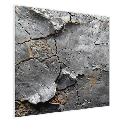 Magnettafel mit dem Motiv Schiefer mit Rostspuren