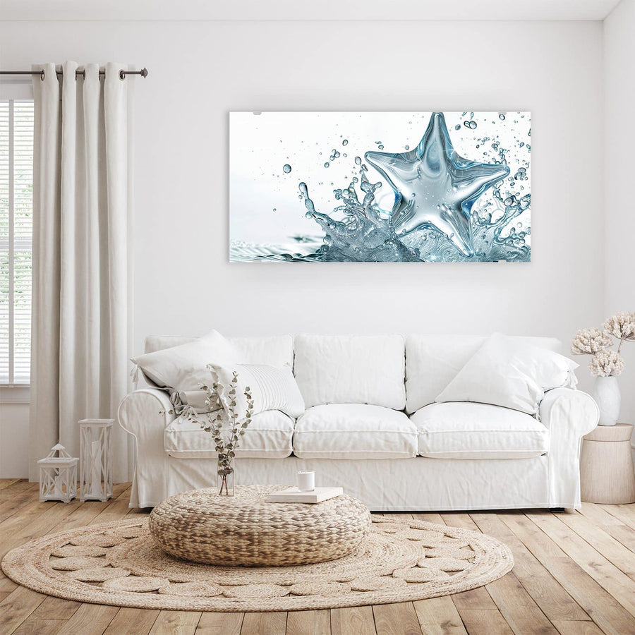 Maße Wandbild - Stern aus Wasser - Querformat