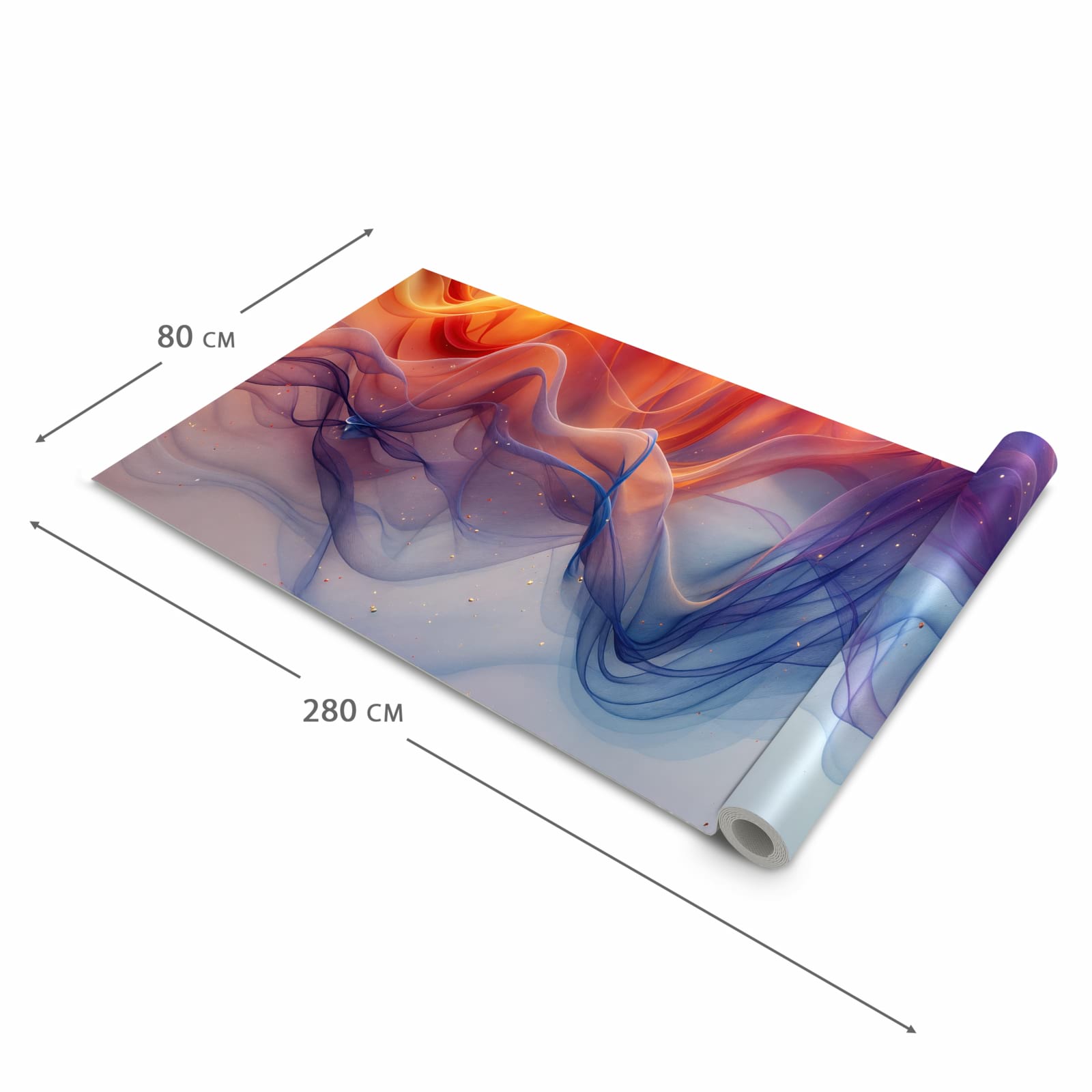 Farbbeständiger Küchenläufer mit Motiv Farbwirbel in der Grösse 60x180 cm