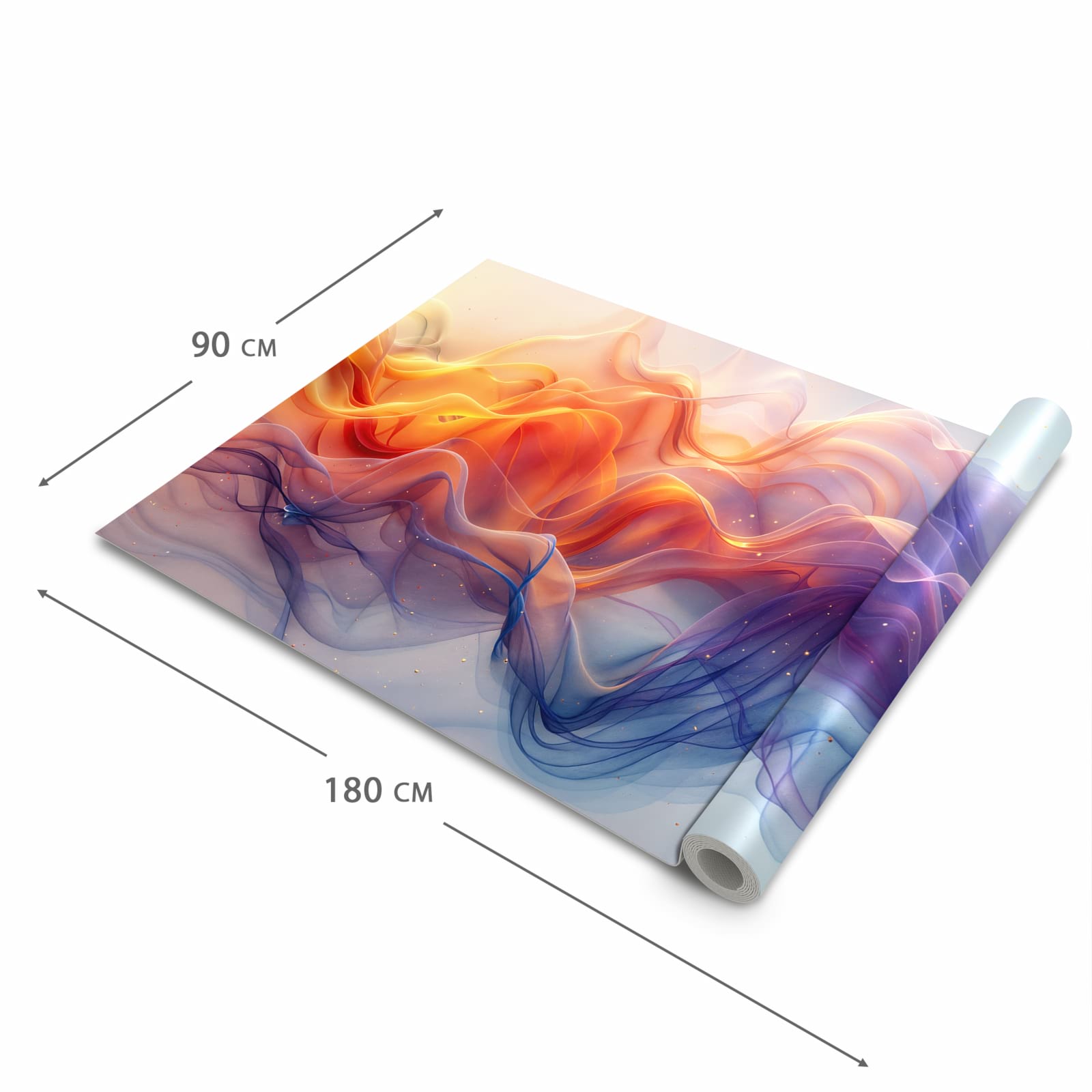 Küchenteppich mit Motiv Farbwirbel in der Grösse 60x180 cm für sicheres Aufbewahren