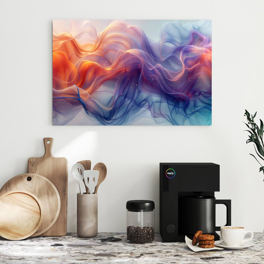 Maße Metall Magnettafel - Seidenbänder in Orange