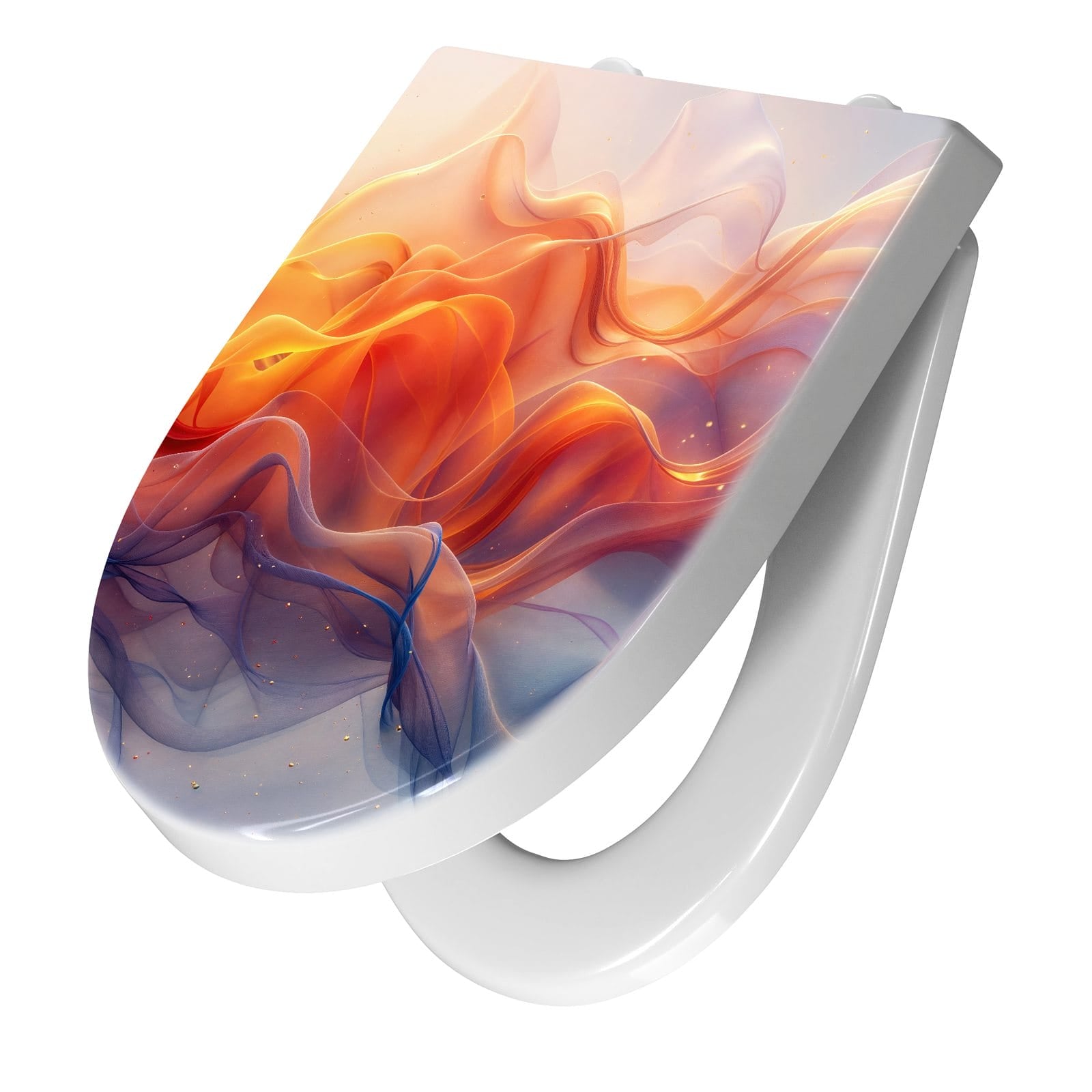 WC-Sitz mit Absenkautomatik Farbwirbel