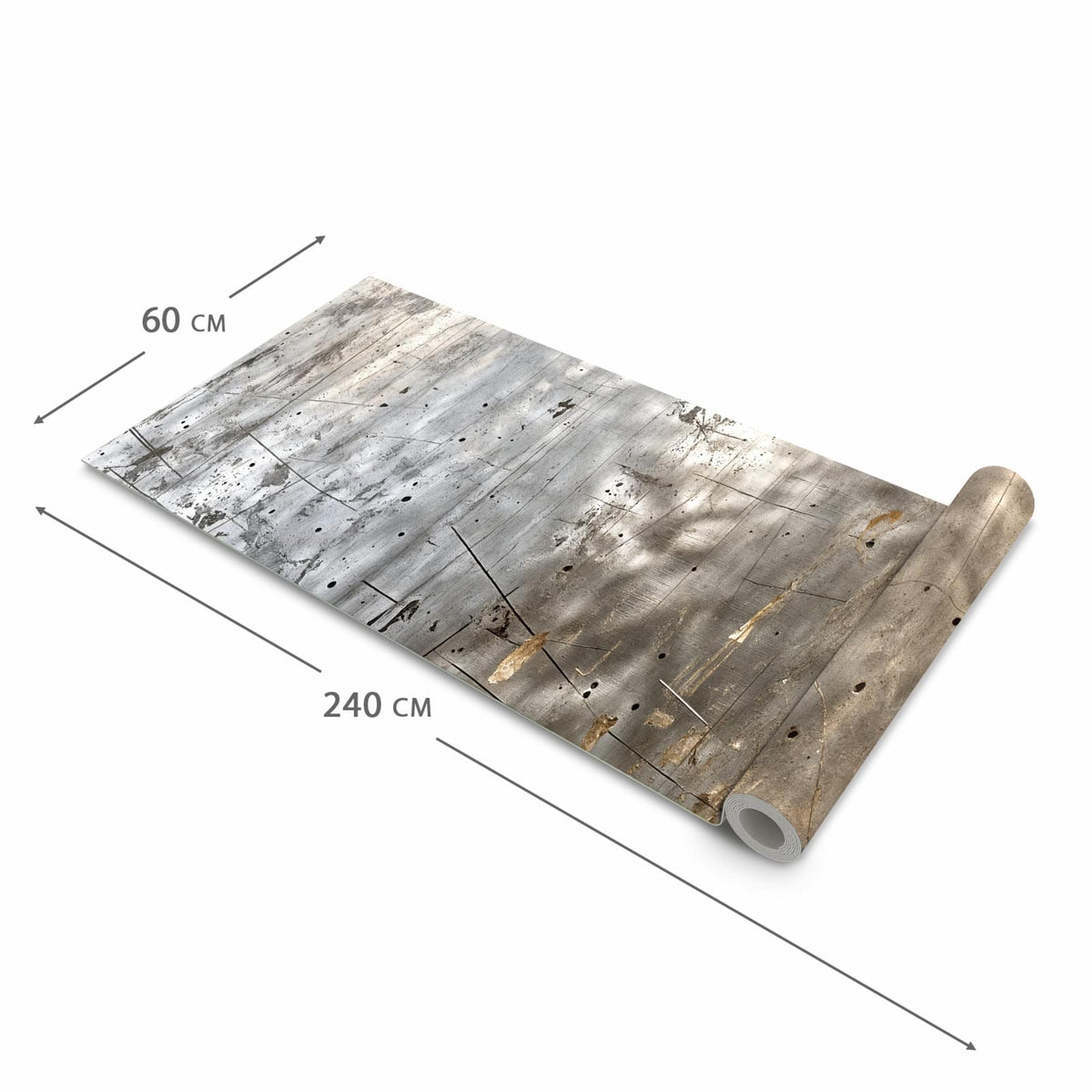 Feuchtigkeitsresistenter dünner Küchenteppich mit Motiv Struktur von Abstrakte in der Grösse 60x150 cm