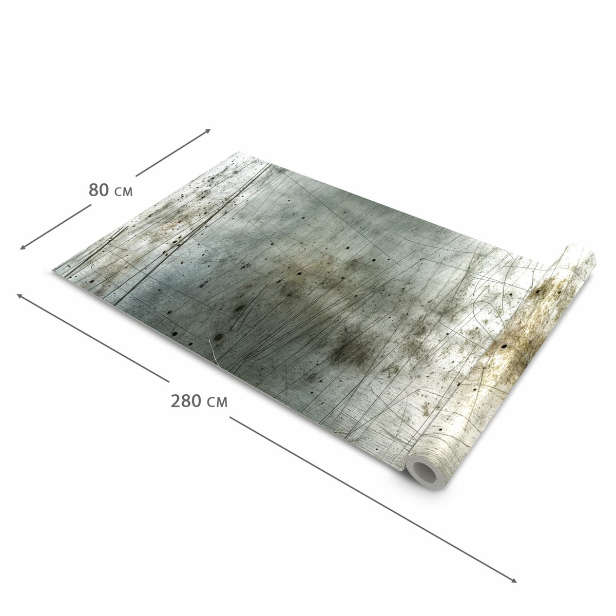 Pflegeleichter Küchenläufer mit Motiv Gebrauchtes Metall in der Grösse 60x150 cm