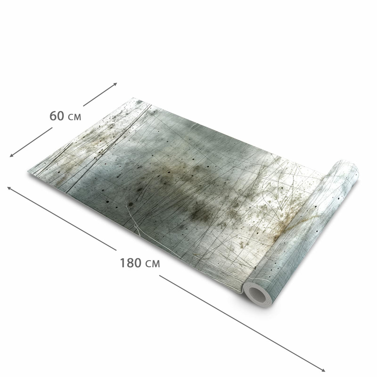 Schmutzabweisender Läufer für die Küche mit Motiv Gebrauchtes Metall in der Grösse 60x120 cm
