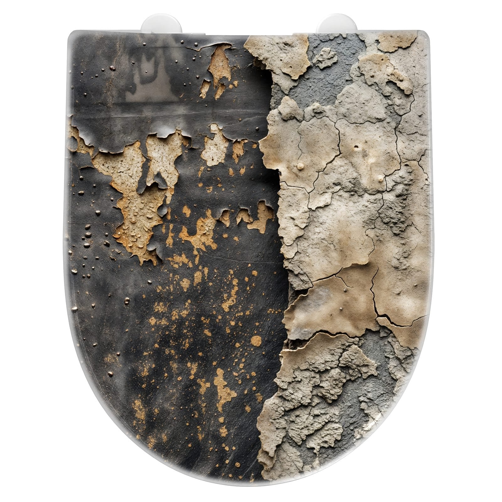 WC-Sitz mit Absenkautomatik Verwitterte Oberfläche