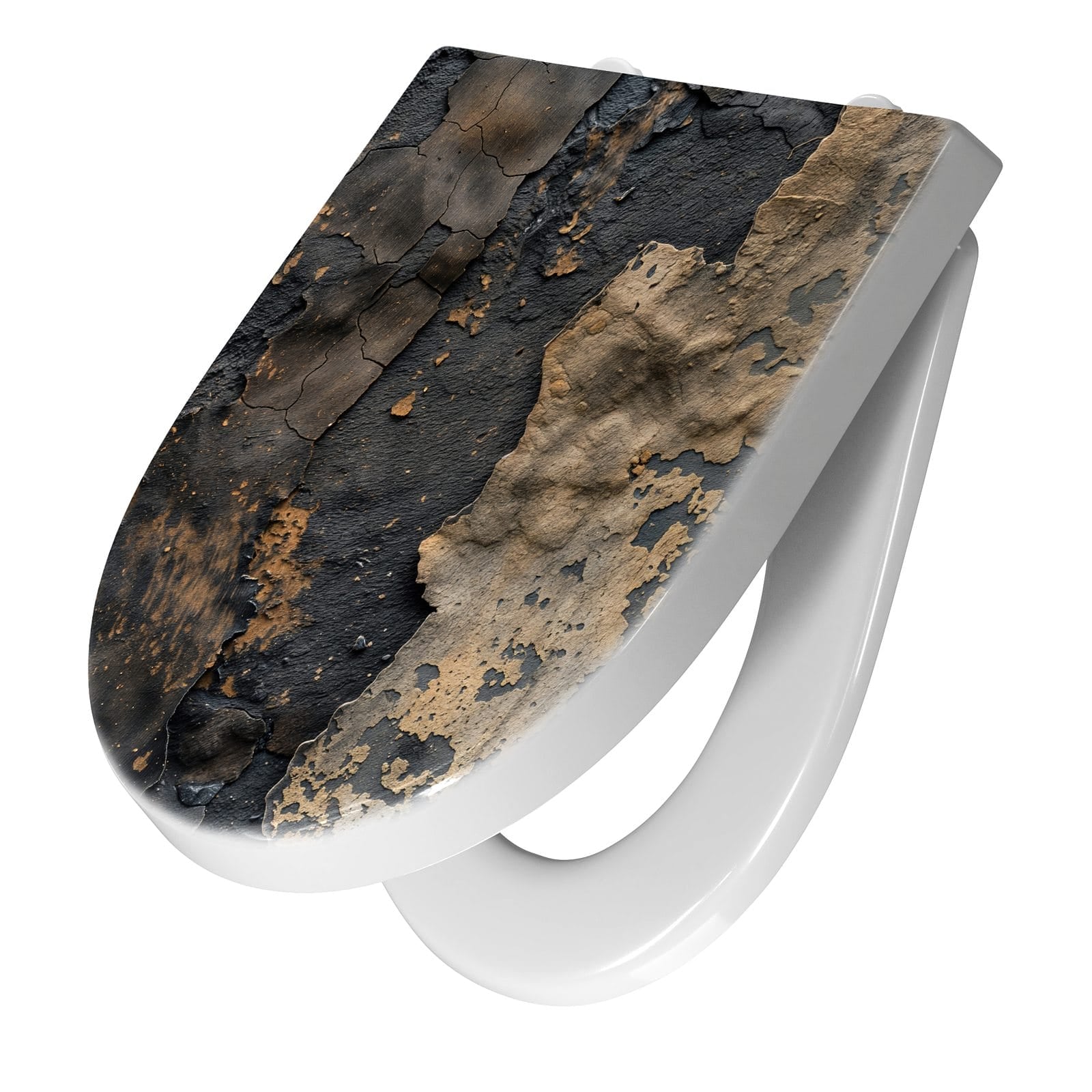 WC-Sitz mit Absenkautomatik Abblätternde Farbe