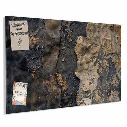 Metall Magnettafel mit dem Motiv Ocker auf Schwarz