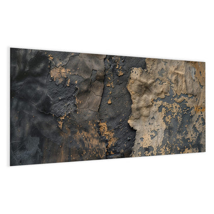 Glas Magnettafel mit dem Motiv Ocker auf Schwarz