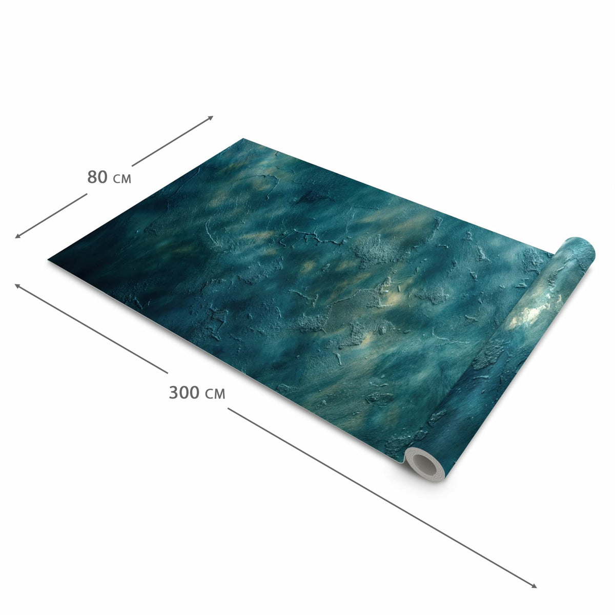 Abriebfester Küchenteppich mit Motiv Texturierte Wand in der Grösse 60x120 cm