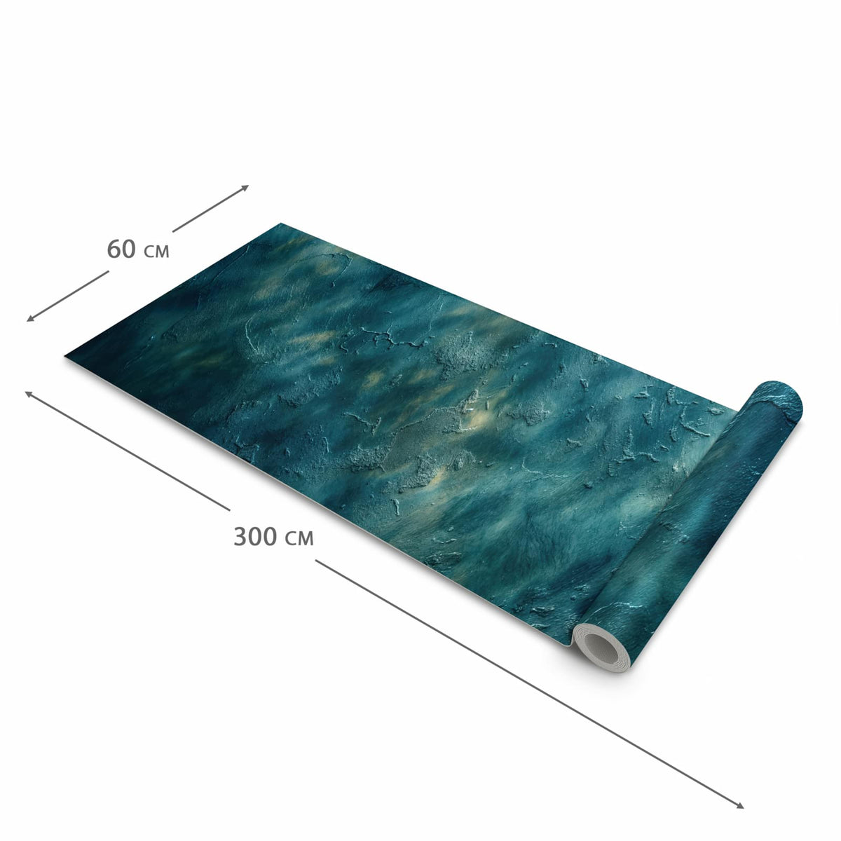 Farbbeständiger abwaschbarer Küchenläufer mit Motiv Texturierte Wand in der Größe 60x120 cm