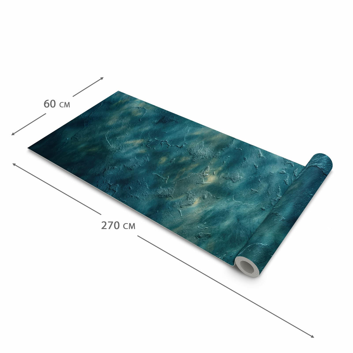 Bodenschonender moderner Küchenläufer mit Motiv Texturierte Wand in der Grösse 60x120 cm