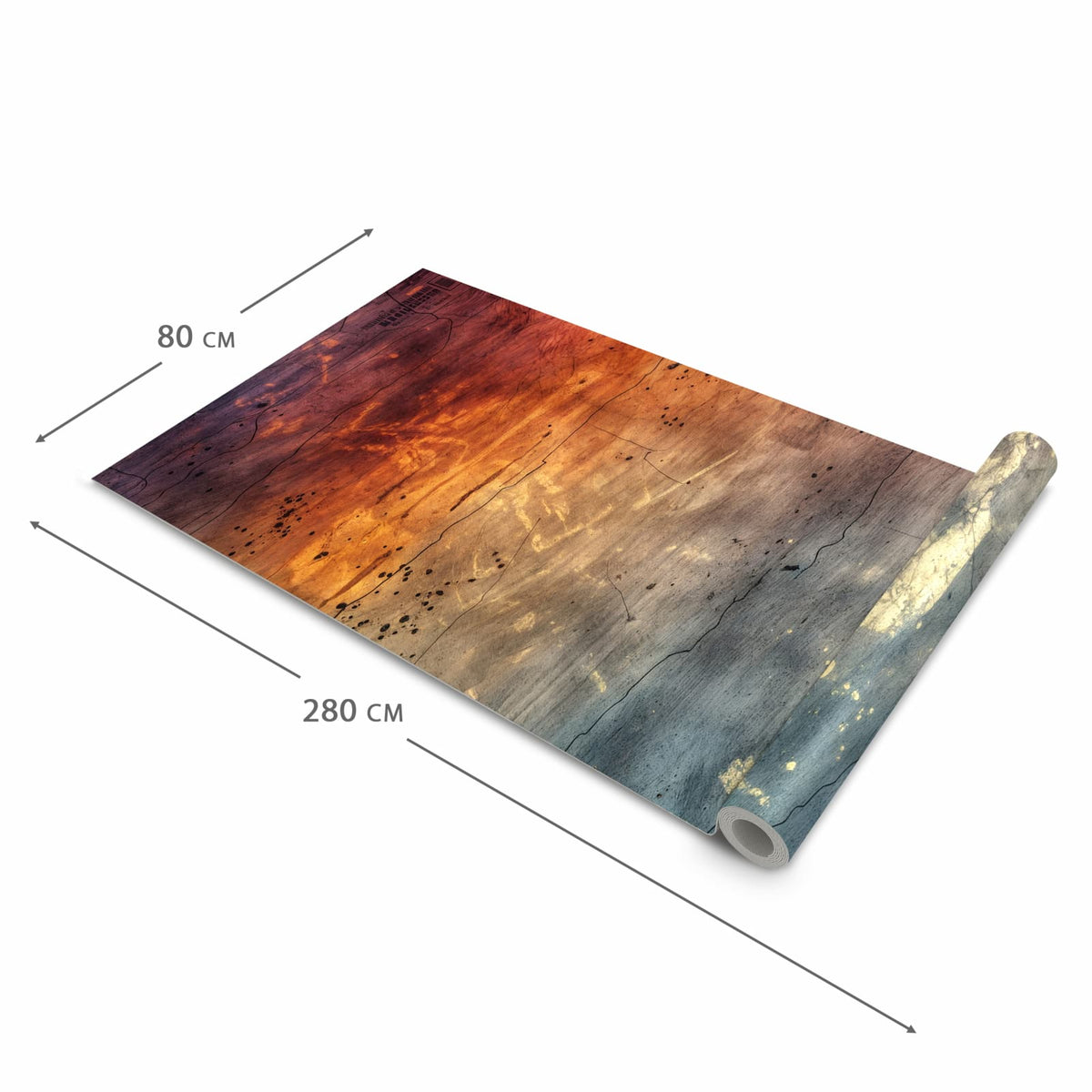 Hygienischer rutschfester Küchenläufer mit Motiv Abstrakte Farbkarte in der Grösse 60x120 cm