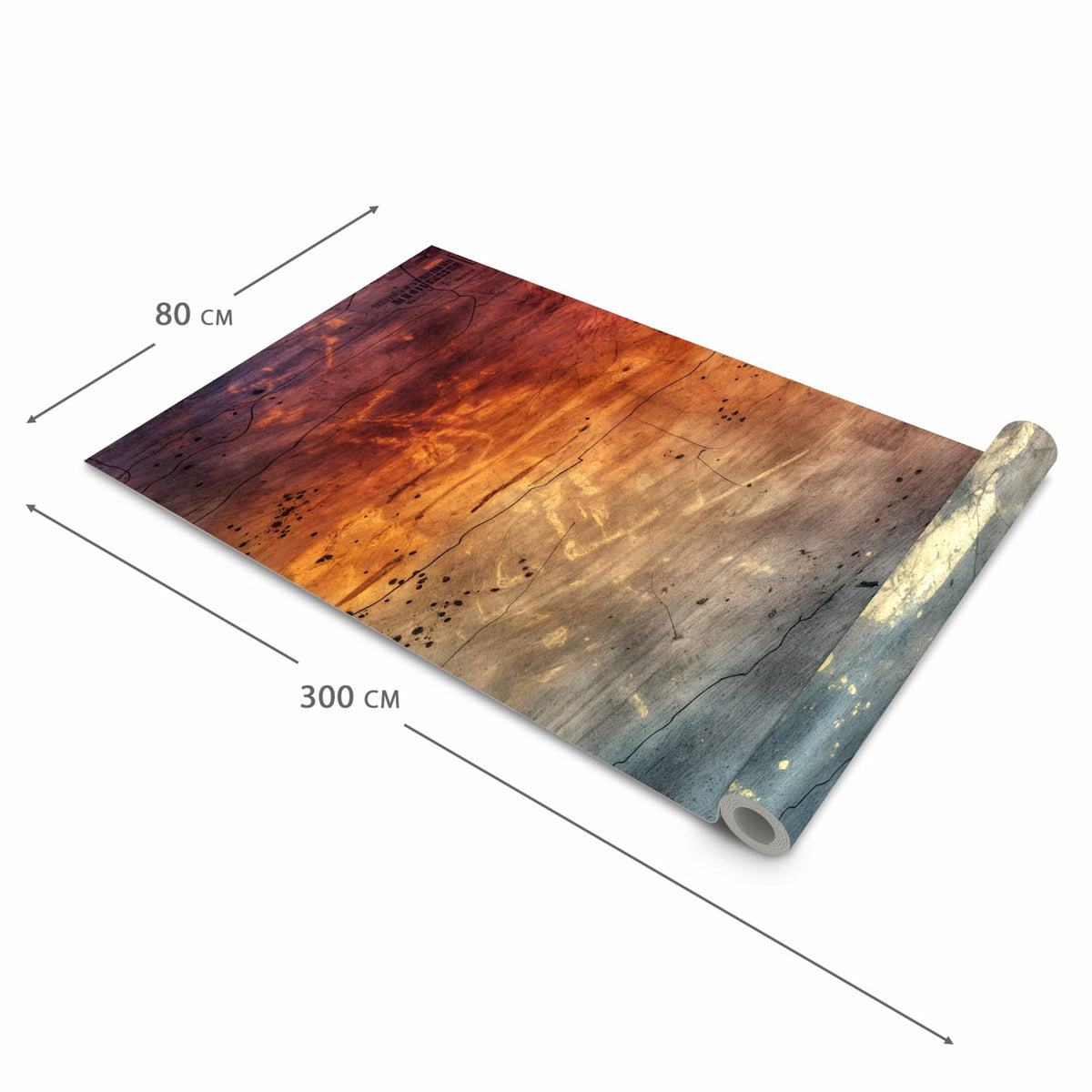 Strapazierfähiger rutschfester Küchenläufer mit Motiv Abstrakte Farbkarte in der Größe 60x120 cm
