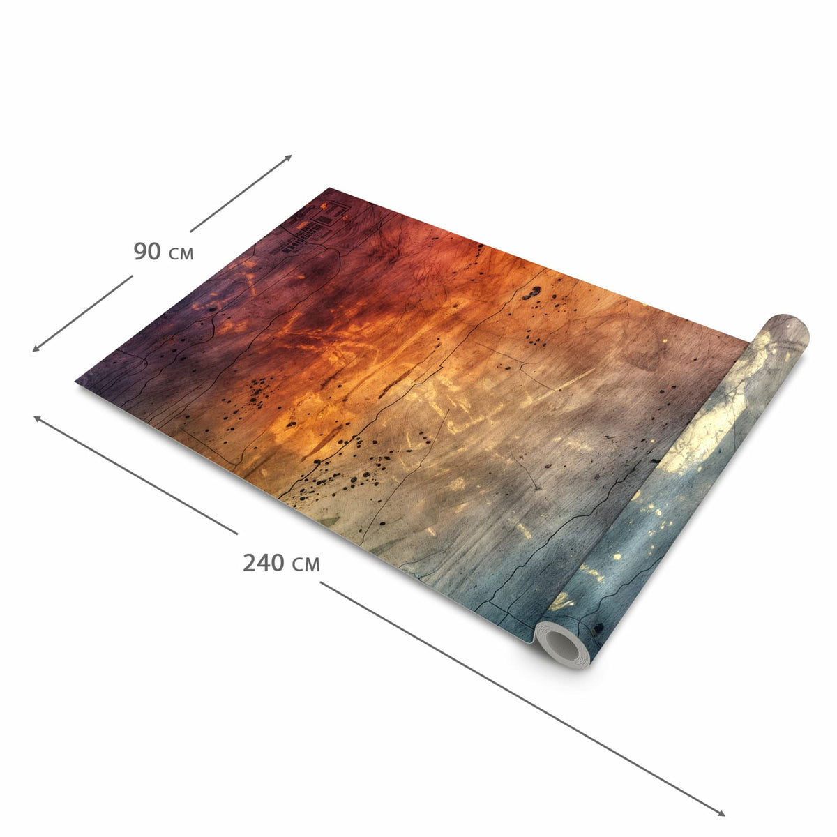 Langlebiger waschbarer Küchenläufer mit Motiv Abstrakte Farbkarte in der Grösse 60x120 cm