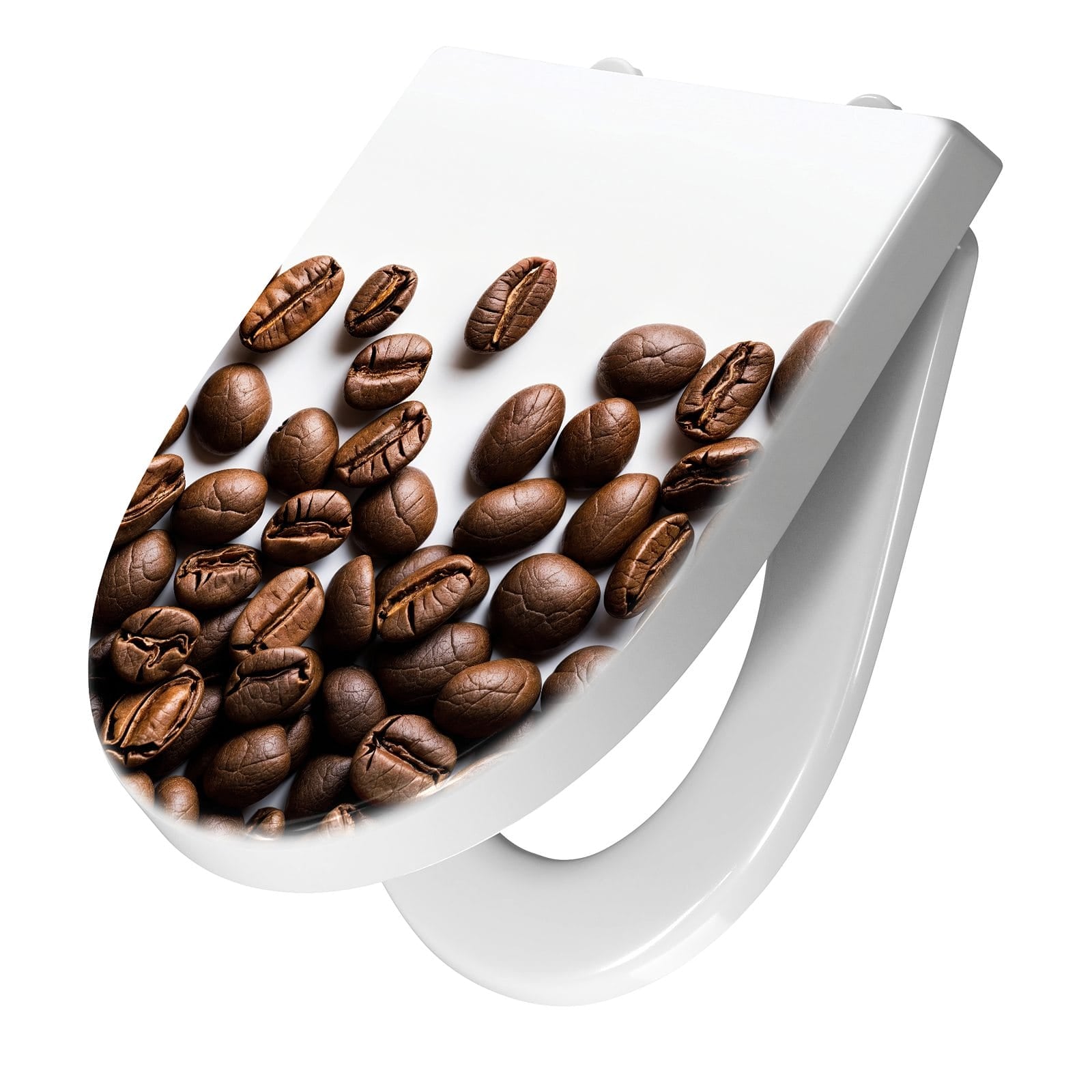 WC-Sitz mit Absenkautomatik Warme Kaffeebohnen