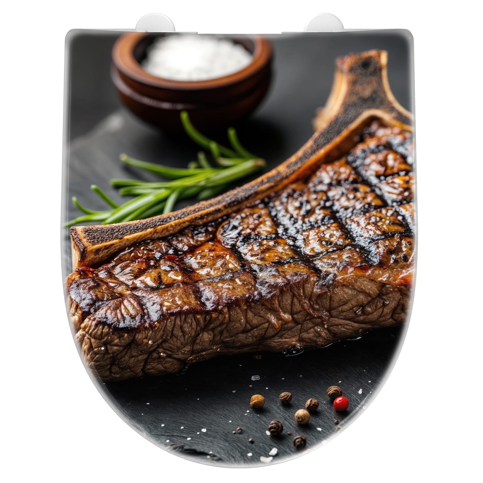 WC-Sitz mit Absenkautomatik Gegrilltes Steak