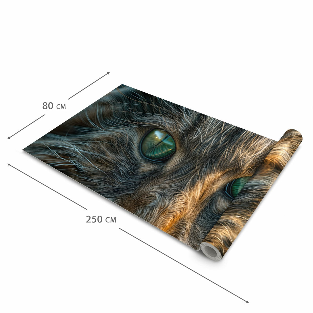 Küchenläufer Getigerte Katze zusammengerollt