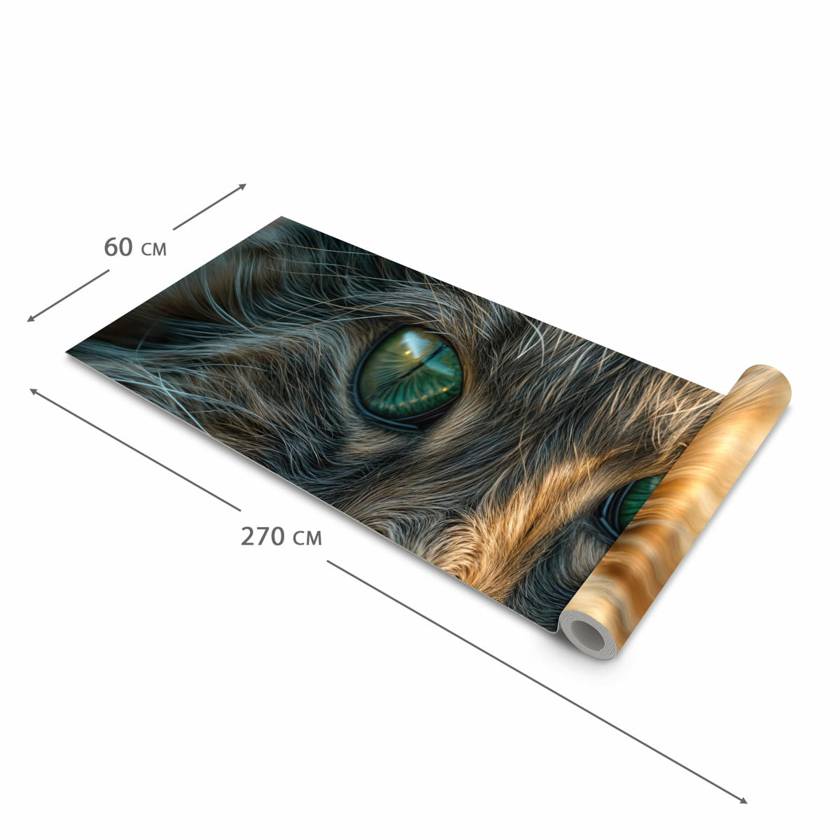 Küchenläufer Getigerte Katze zusammengerollt