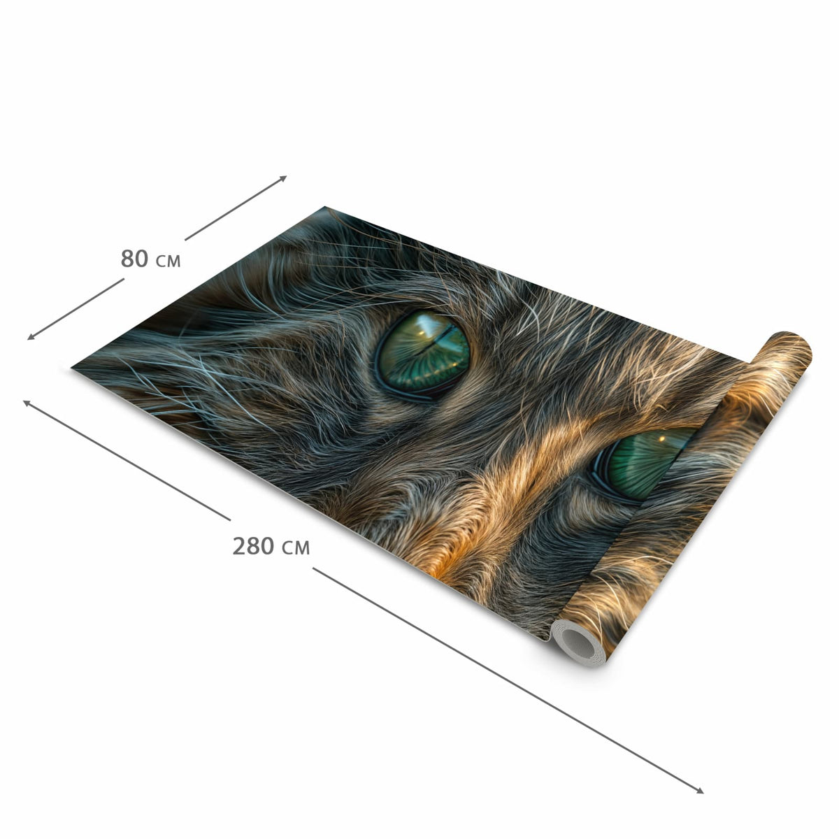 Küchenläufer Getigerte Katze zusammengerollt
