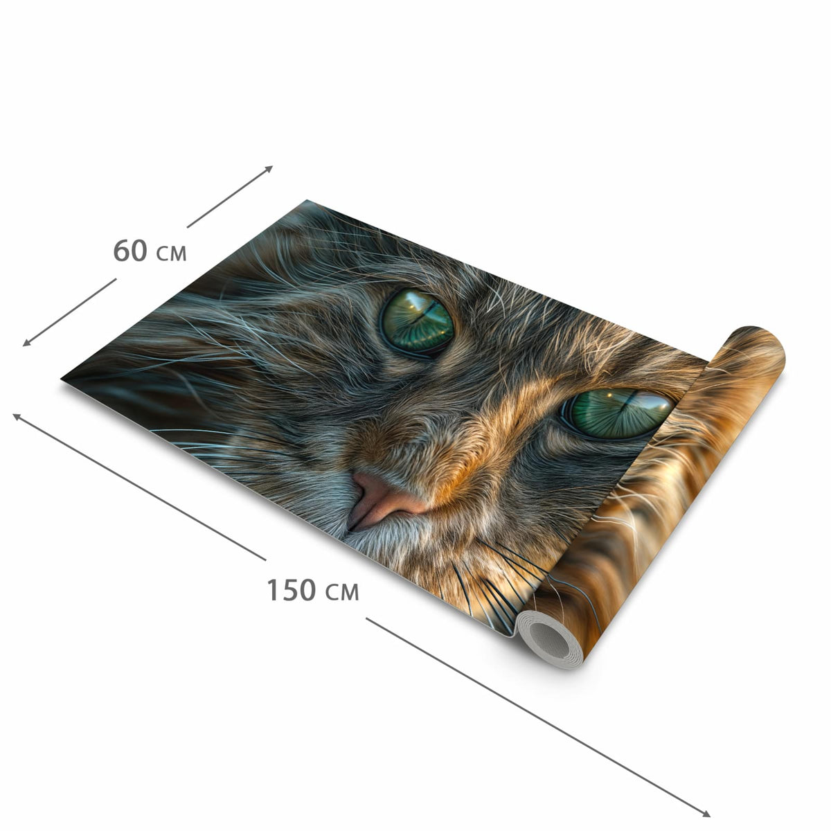 Küchenläufer Getigerte Katze zusammengerollt