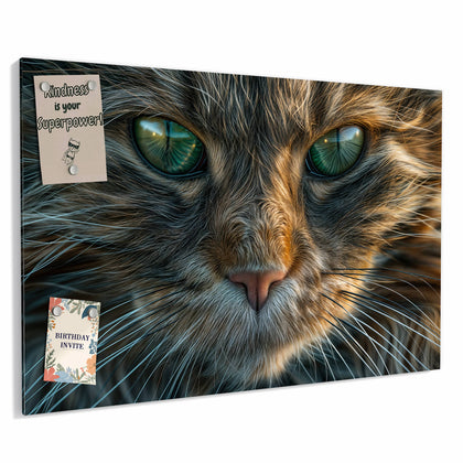 Metall Magnettafel mit dem Motiv Getigerte Katze