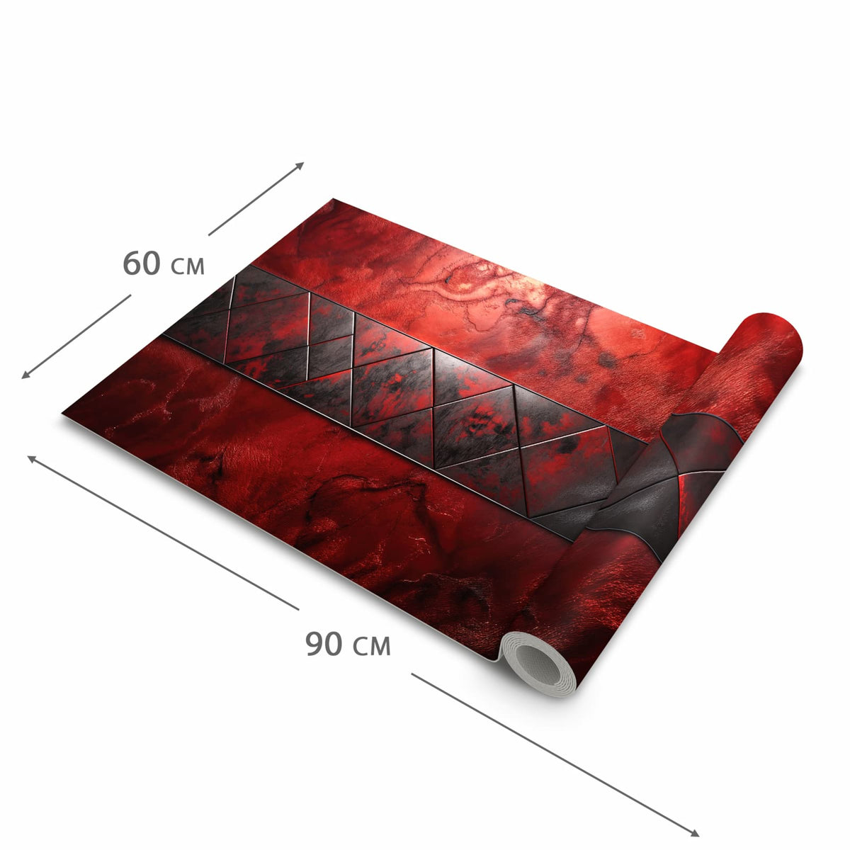Strapazierfähiger Bodenläufer mit Motiv Dunkle Muster Wand in der Grösse 80x300 cm