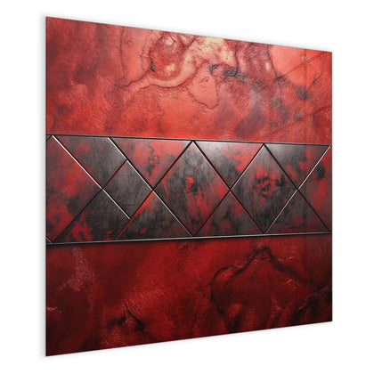 Magnettafel mit dem Motiv Dreiecke auf Rotmarmor