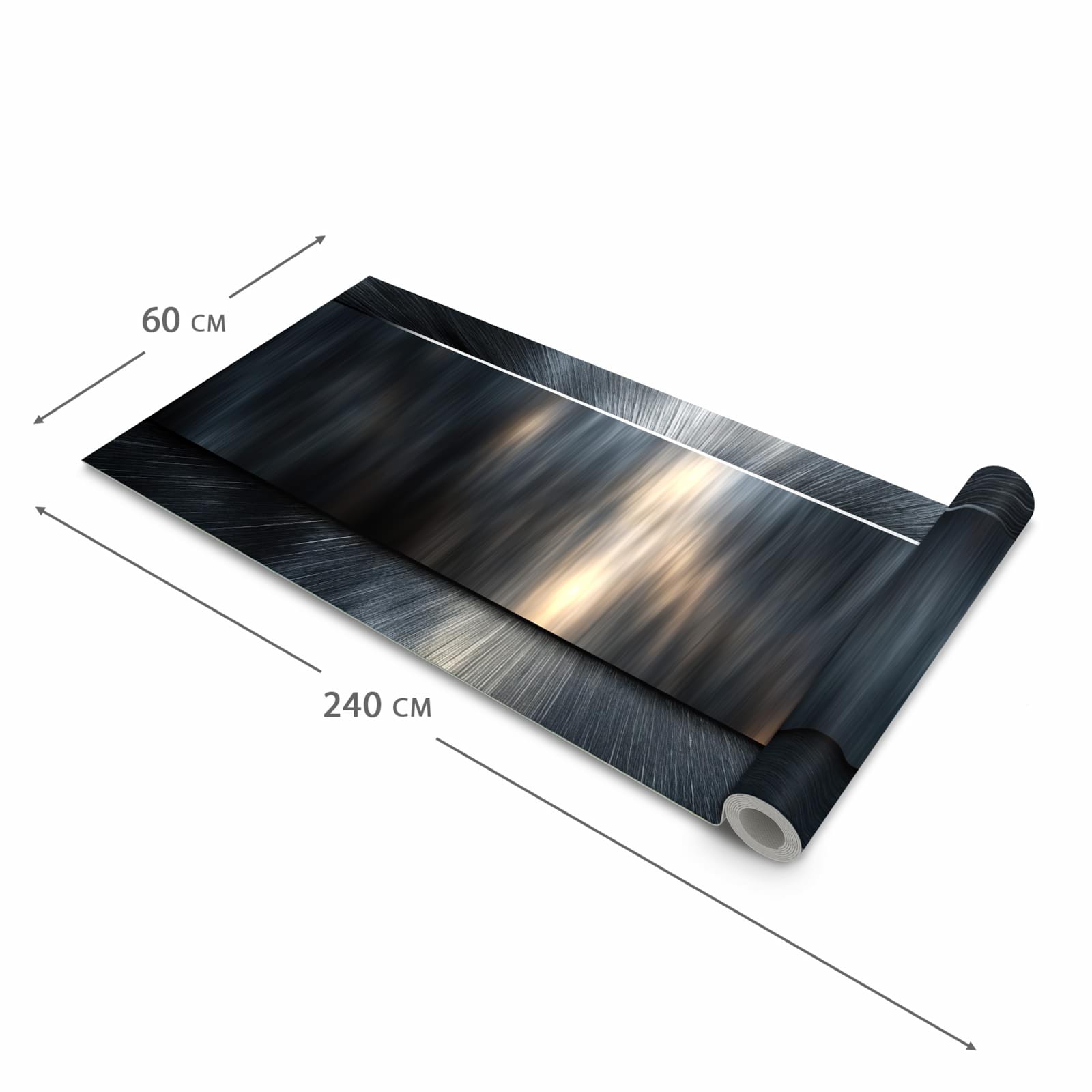 Geräuschdämpfender Küchenvorleger mit Motiv Energieblitz in der Größe 80x300 cm