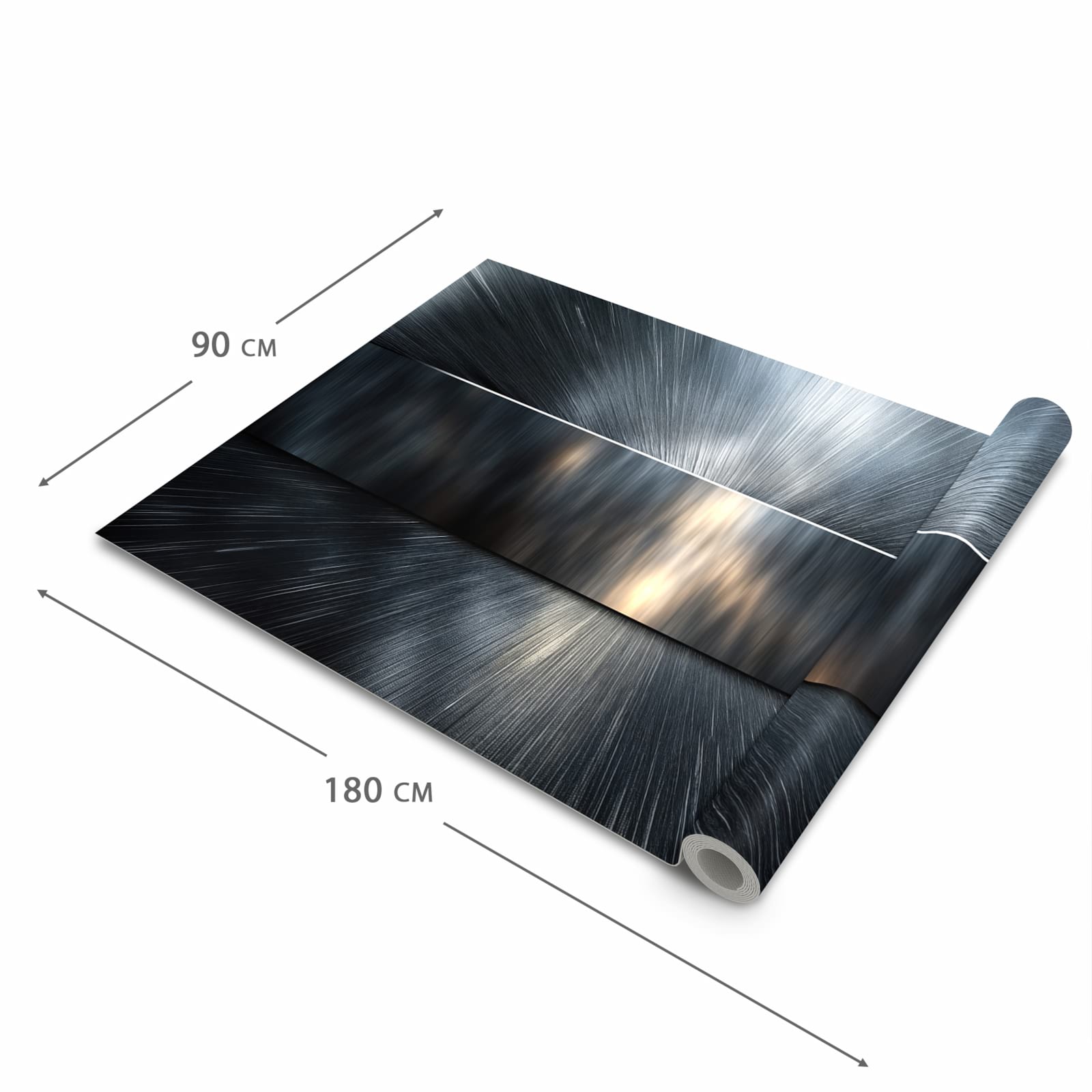Langlebiger Läufer Eingangsbereich mit Motiv Energieblitz in der Größe 80x300 cm