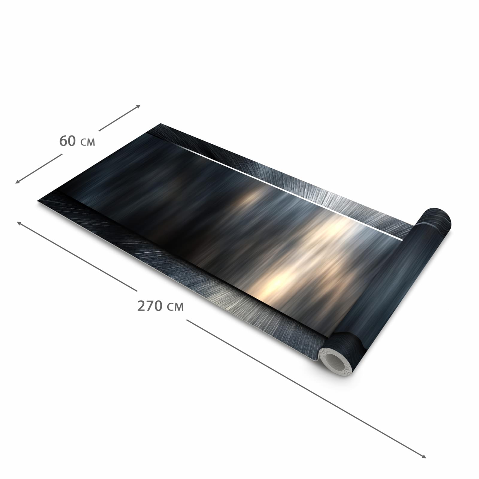 Abriebfester waschbarer Teppich Küche mit Motiv Energieblitz in der Grösse 80x300 cm