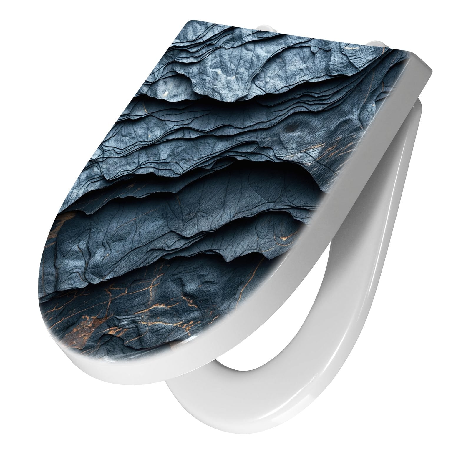 WC-Sitz mit Absenkautomatik Gefaltete Texturen