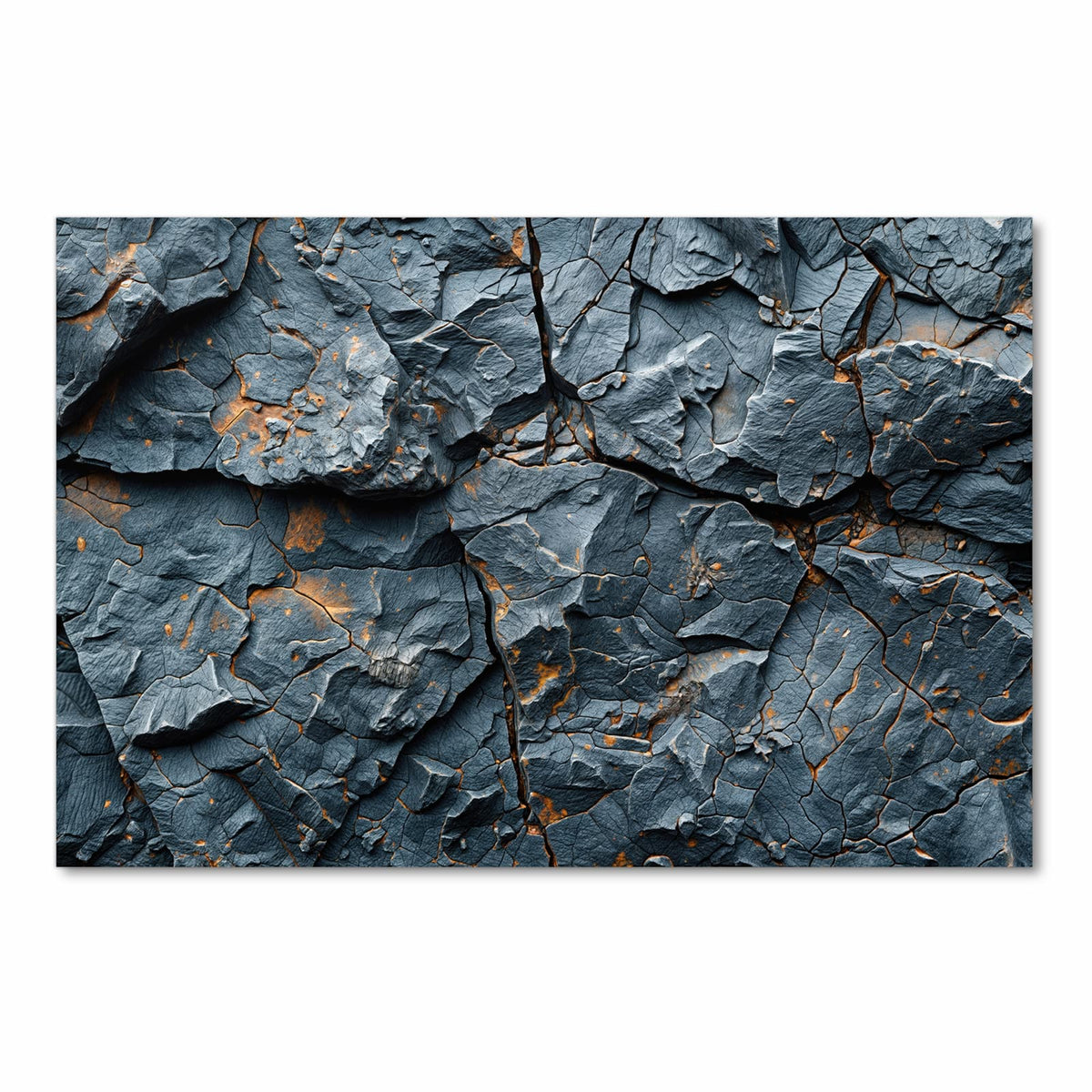 Zeitsparender Küchenteppich mit Motiv Gesteinsformation in Frontansicht