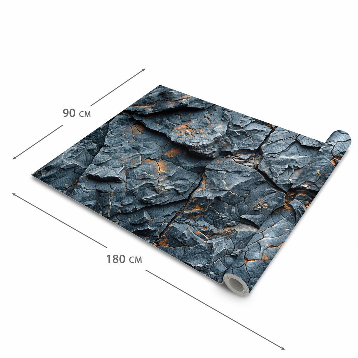 Waschbarer Küchenläufer mit Motiv Gesteinsformation in der Grösse 80x200 cm für angenehme Haptik