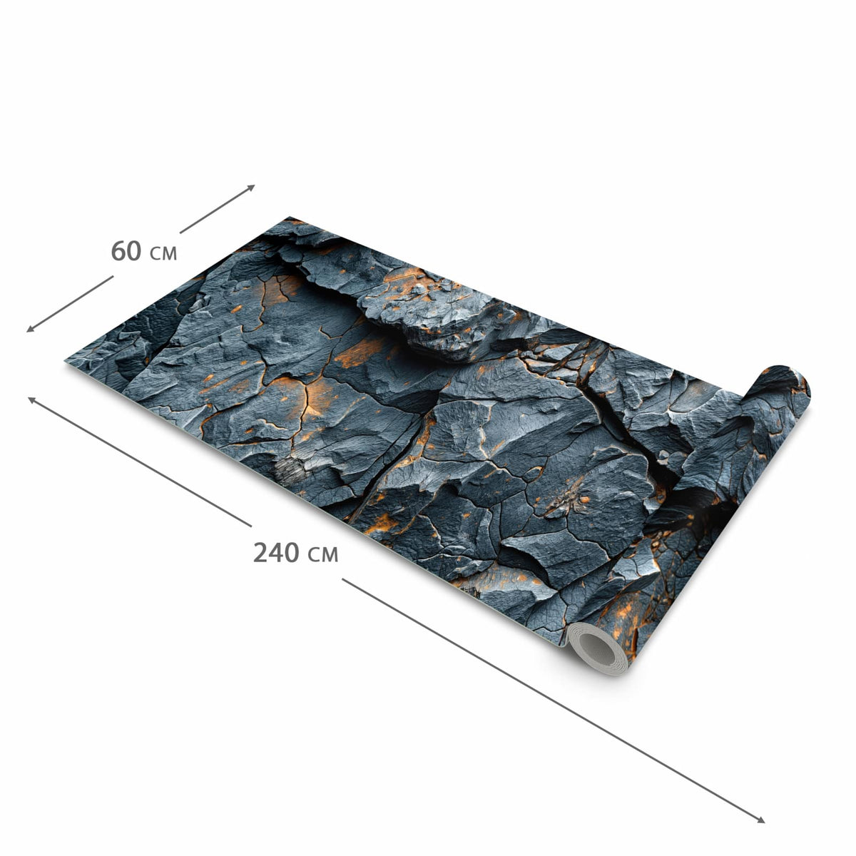Schmutzabweisender Küchenläufer mit Motiv Gesteinsformation in der Grösse 80x200 cm