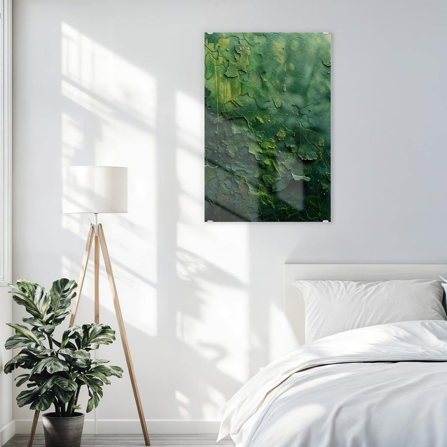 Maße Wandbild - Abblätterndes Grün - Hochformat
